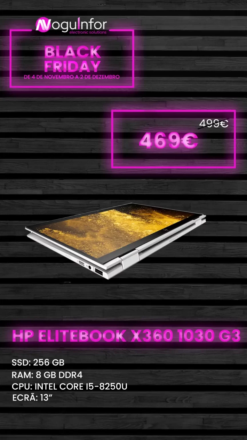 Blackfriday Portátil HP EliteBook x360 1030 G3 Noguinfor